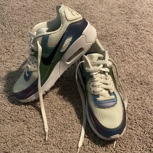 Nike Air Max White Iridescent Sneakers 7Y